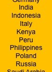 Countries represented in ISOC survey