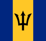 Barbados flag (Wikipedia)
